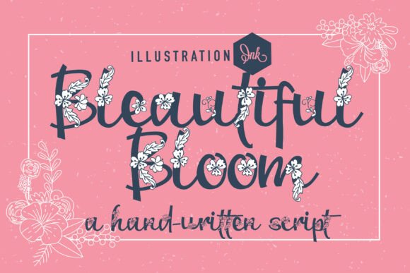 Bleautiful Bloom Family: A Romantic Script Font for Makers