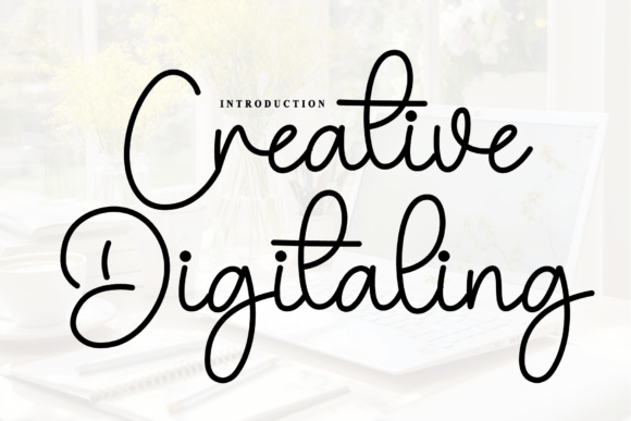 Creative Digitaling: A Rhythmic Script Font for Editorial Design