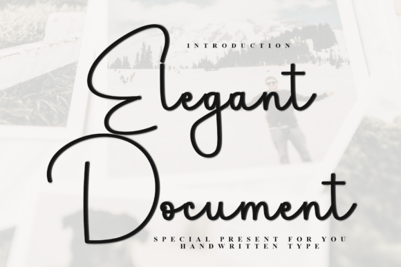 Elegant Document: A Festive Script Font for Editorial Design