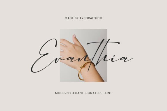 Evanthia: A Modern Script Font for Editorial Elegance