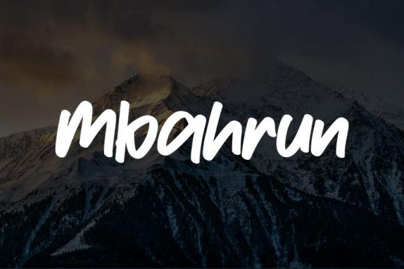 Mbahrun: A Modern Script Font for Crafters