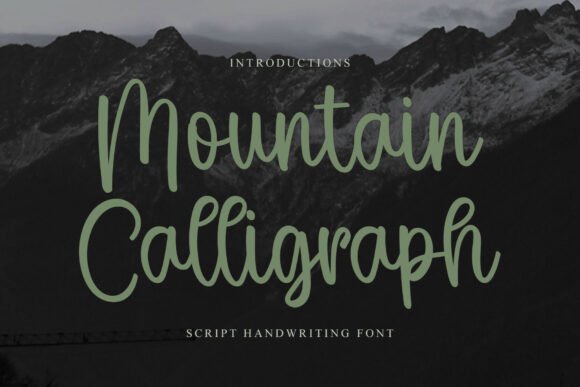 Mountain Calligraph: A Script Font for Editorial Design