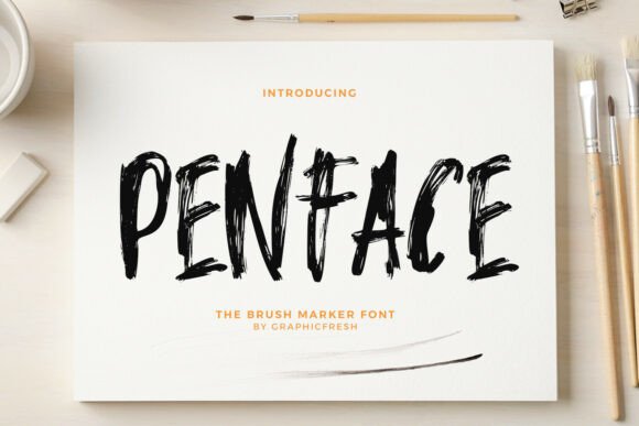 Penface: A Bold Brush Marker Font for Business