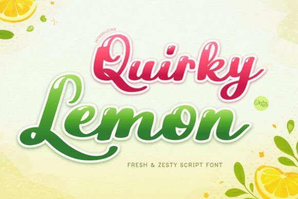 Quirky Lemon: A Playful Script Font for Makers