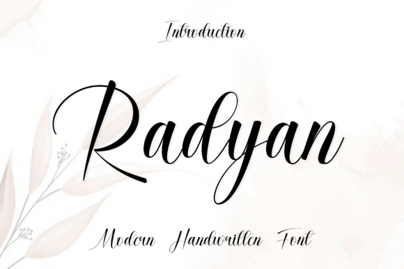 Radyan: A Modern Script Font for Handmade Creators