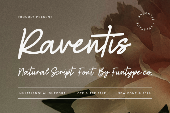 Raventis: A Natural Script Font for Makers