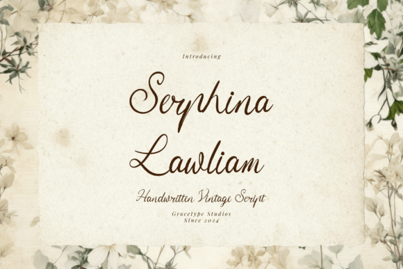 Serphina Lawliam: A Vintage Script Font for Web Design